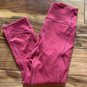 Lululemon in movement crop 19” vintage rose